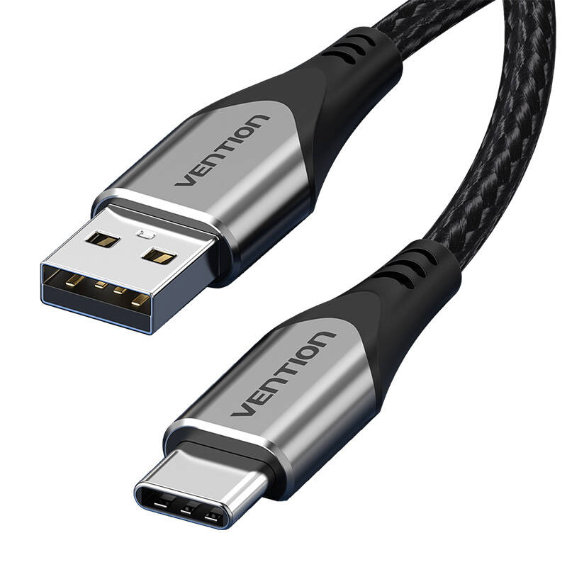 USB 2.0 A na USB-C 3A kabel 0,25 m Vention CODHC sivi