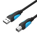 USB 2.0 A muški na USB-B muški kabel pisača Vention VAS-A16-B150 1,5 m crni PVC