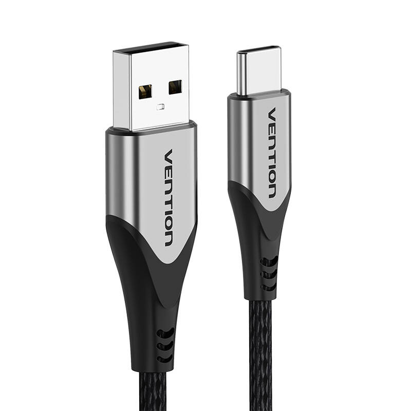 USB 2.0 A na USB-C 3A kabel Vention CODHF 1m sivi