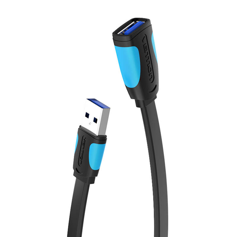 Plosnati USB 3.0 ekstender Vention VAS-A13-B150 1,5 m crni