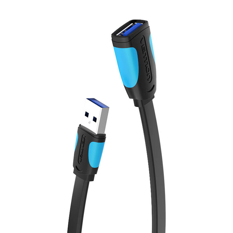 Plosnati USB 3.0 ekstender Vention VAS-A13-B100 1m crni