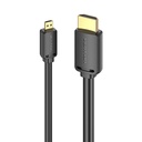 HDMI-D muški na HDMI-A muški 4K HD kabel 1m Vention AGIBF (crni)