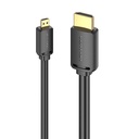 HDMI-D muški na HDMI-A muški 4K HD kabel 1,5 m Vention AGIBG (crni)