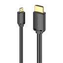 HDMI-D muški na HDMI-A muški 4K HD kabel 2m Vention AGIBH (crni)