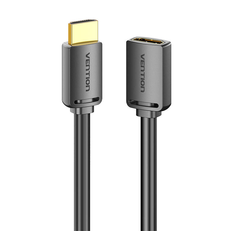 HDMI-A muški na HDMI-A ženski 4K HD PVC kabel 1m Vention AHCBF (crni)