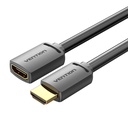 HDMI-A muški na HDMI-A ženski 4K HD PVC kabel 1m Vention AHCBF (crni)