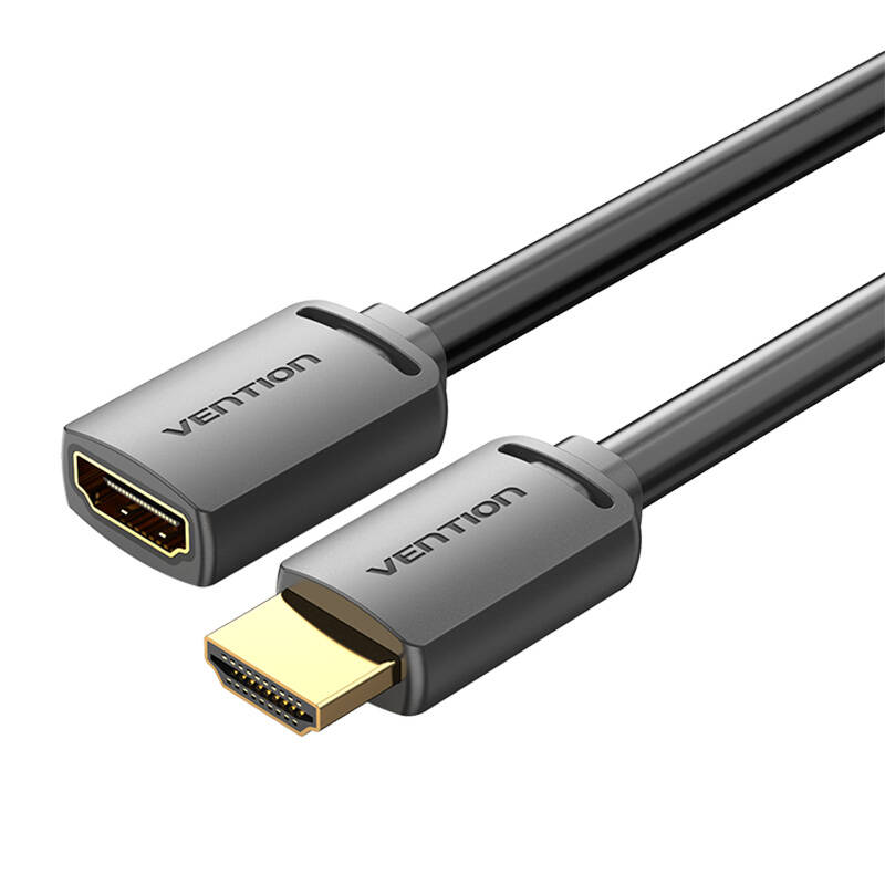 HDMI-A muški na HDMI-A ženski 4K HD PVC kabel 1,5 m Vention AHCBG (crni)