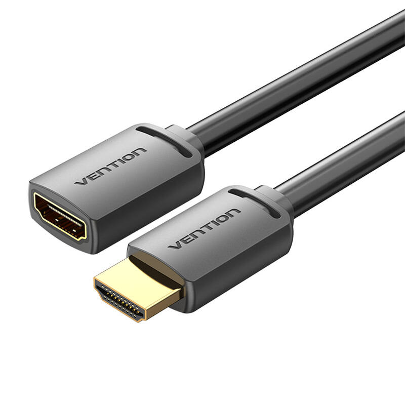 HDMI-A muški na HDMI-A ženski 4K HD PVC kabel 3m Vention AHCBI (crni)