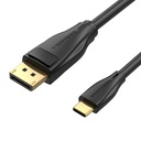 USB-C na DisplayPort 8K HD kabel 1,5 m Vention CGYBG (crni)