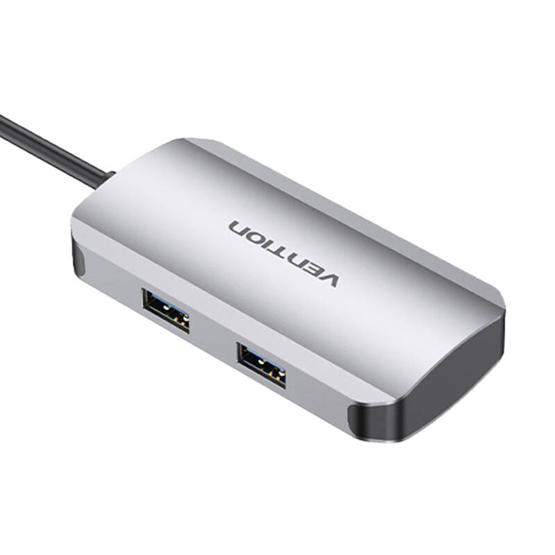 USB-C na USB-C priključna stanica, 3x USB3.0, PD 0,15m Vention TNDHB, siva