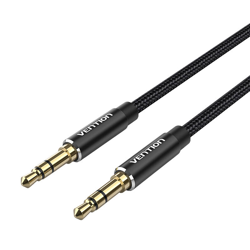 3,5 mm audio kabel 0,5 m Vention BAWBD crni