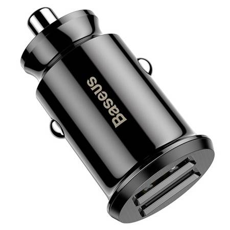 Baseus Grain auto punjač 2x USB 5V 3.1A (crni)