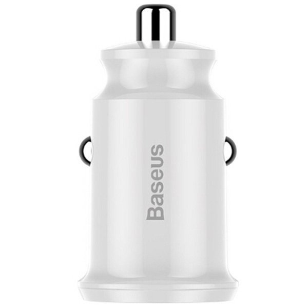 Baseus Grain auto punjač 2x USB 5V 3.1A (bijeli)