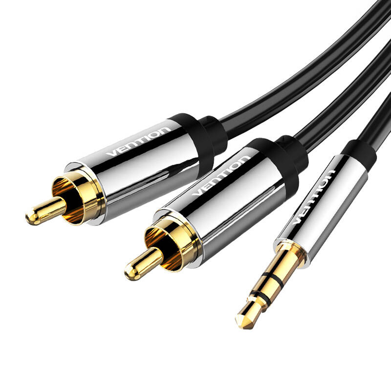 3,5 mm muški na 2x RCA muški audio kabel 3 m Vention BCFBI crni