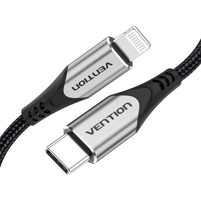 USB 2.0 na Lightning kabel Vention TACHH 2m sivi