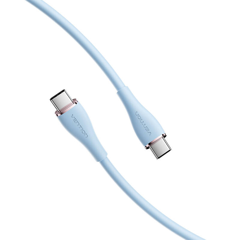 USB-C 2.0 na USB-C 5A kabel Vention TAWSG 1,5 m svijetloplavi silikon