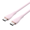 USB-C 2.0 na USB-C 5A kabel Vention TAWPF 1m ružičasti silikon