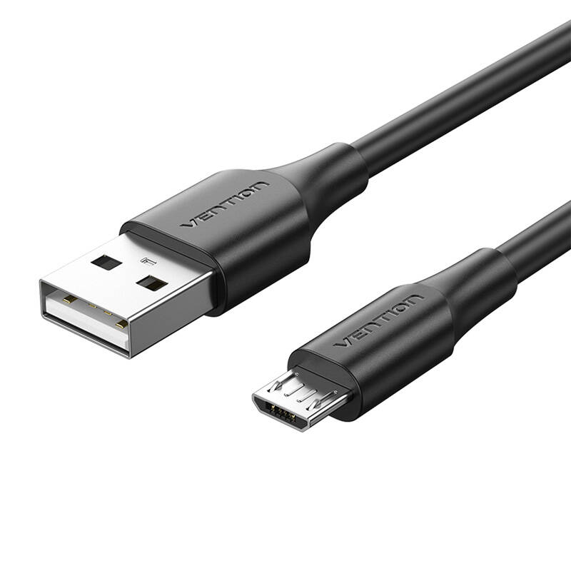 USB 2.0 A muški na Micro-B muški 2A kabel Vention CTIBC 0,25 m crni