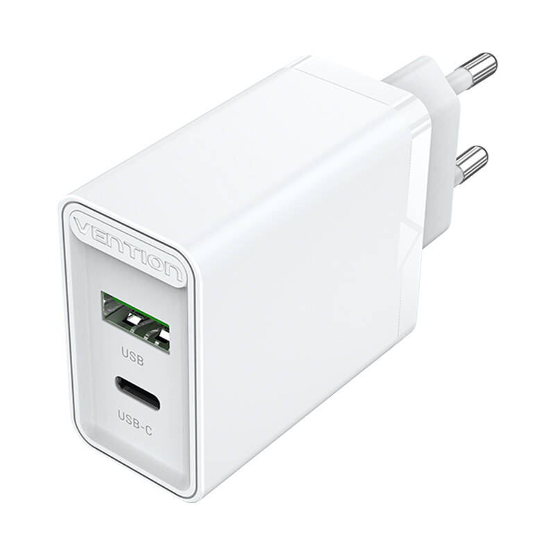 USB(A+C) zidni punjač Vention FBBW0-EU (18W/20W) bijeli