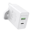 USB(A+C) zidni punjač Vention FBBW0-UK (18W/20W) UK bijeli