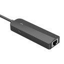 USB-C do 3x USB 2.0, RJ45, Micro-B Hub Vention TGOBB 0,15 m, crni