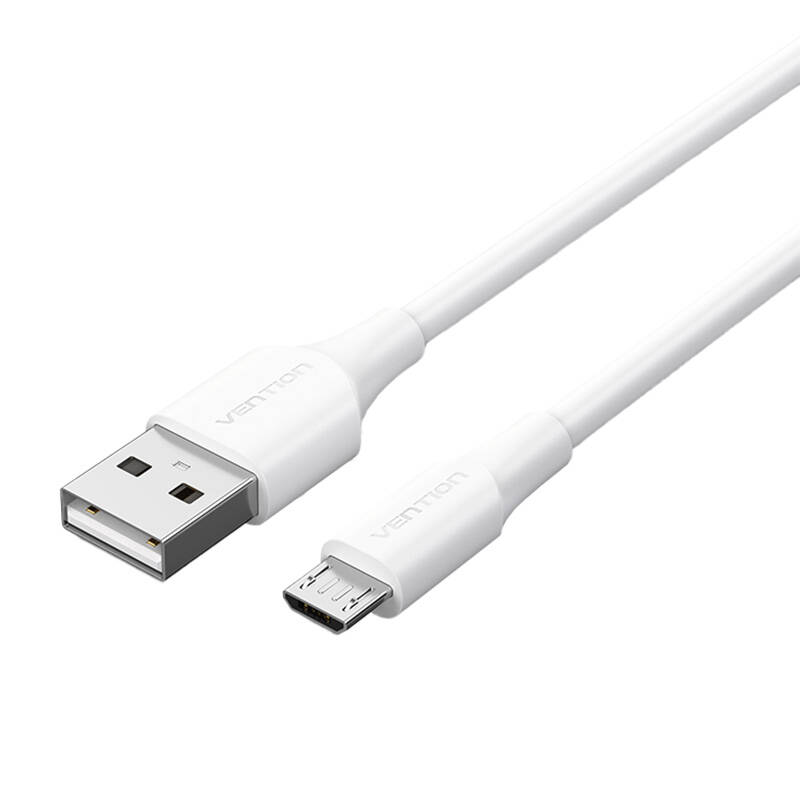 USB 2.0 muški na Micro-B muški 2A 1m Vention CTIWF (bijeli)