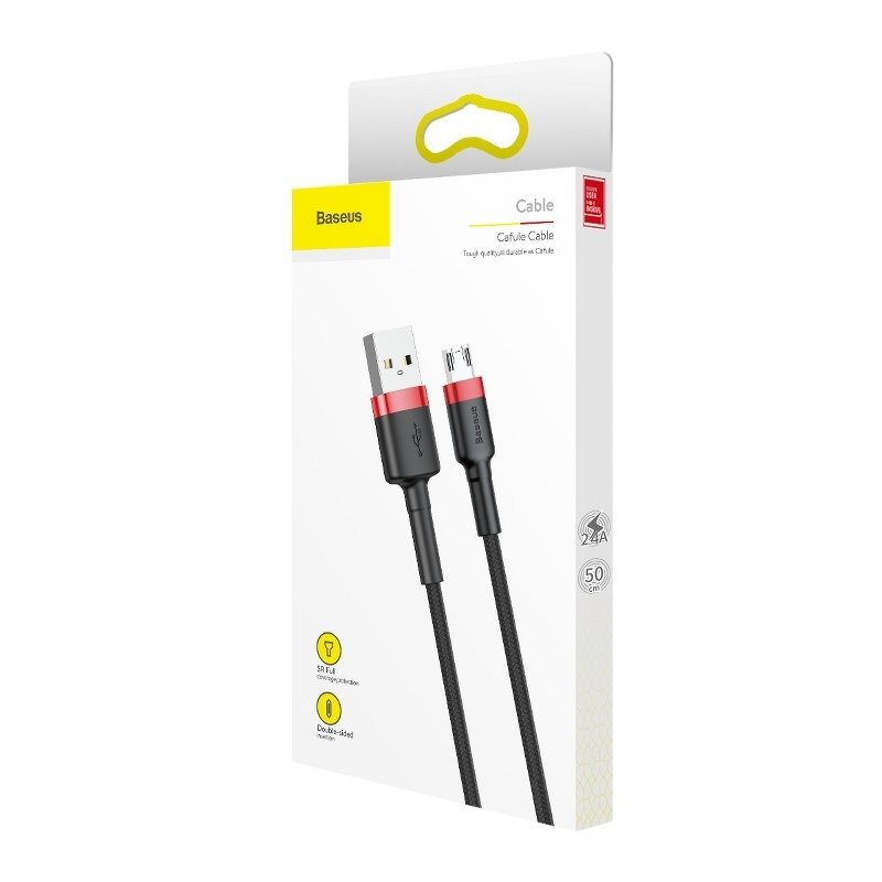 Baseus Cafule Micro USB kabel 2.4A 1m (crveni+crni)