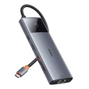 Hub 10u1 Baseus Metal Gleam II serija, USB-C do 1xHDMI, USB-A (10Gbps), USC-C, 2xUSB-A, Ethernet RJ45, SD/TF kartica, mini-jack 3,5 mm, USB-C(PD)