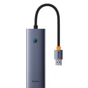 4u1 Hub Baseus UltraJoy USB-A na USB 3.0 + RJ45 (svemirski sivi)