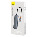 4u1 Hub Baseus UltraJoy USB-A na USB 3.0 + RJ45 (svemirski sivi)