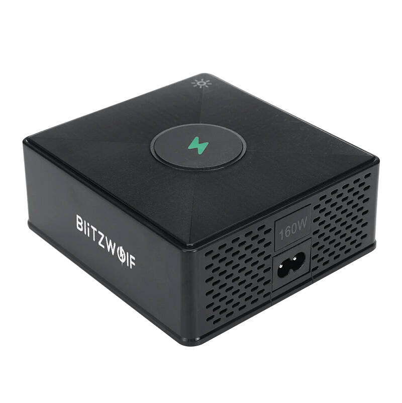 Punjač Blitzwolf 868H, 2xUSB-A, 3xUSB type-C, 160W (crni)
