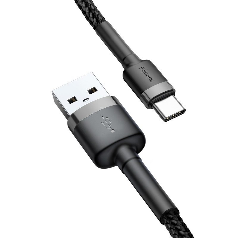 Baseus Cafule kabel USB-C 3A 0.5m (siva+crna)