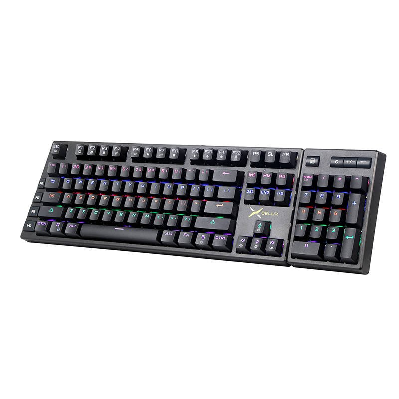 Mehanička gaming tipkovnica s odvojivom numeričkom tipkovnicom Delux KM12+KN12 RGB