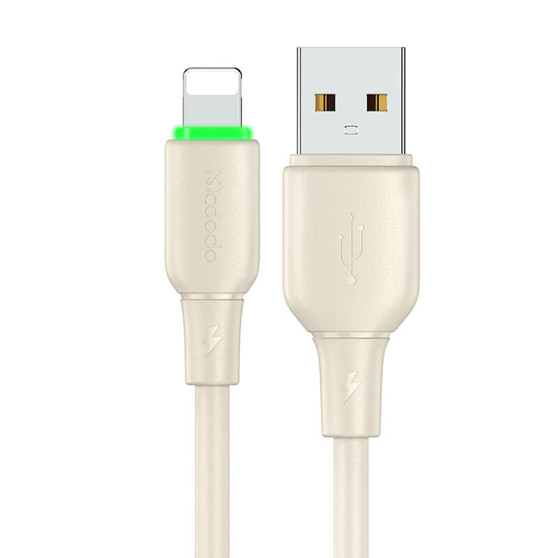 USB na Lightning kabel Mcdodo CA-4740 s LED svjetlom 1,2m (bež)