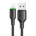 USB na Lightning kabel Mcdodo CA-4741 s LED svjetlom 1,2 m (crni)