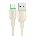 USB na USB-C kabel Mcdodo CA-4750 s LED svjetlom 1,2 m (bež)