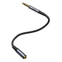 Joyroom SY-A09 AUX produžni kabel 3,5 mm mini jack ženski na 3,5 mm mini jack muški, pleteni, 1,2 m (crni)