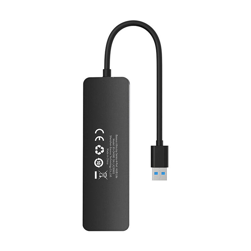 4u1 Hub Baseus UltraJoy Lite USB-A na USB 3.0 15 cm (crni)