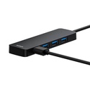 4u1 Hub Baseus UltraJoy Lite USB-A na USB 3.0 15 cm (crni)