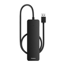 4u1 Hub Baseus UltraJoy Lite USB-A na USB 3.0 50cm (crni)