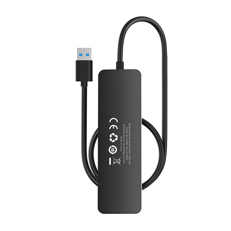 4u1 Hub Baseus UltraJoy Lite USB-A na USB 3.0 50cm (crni)