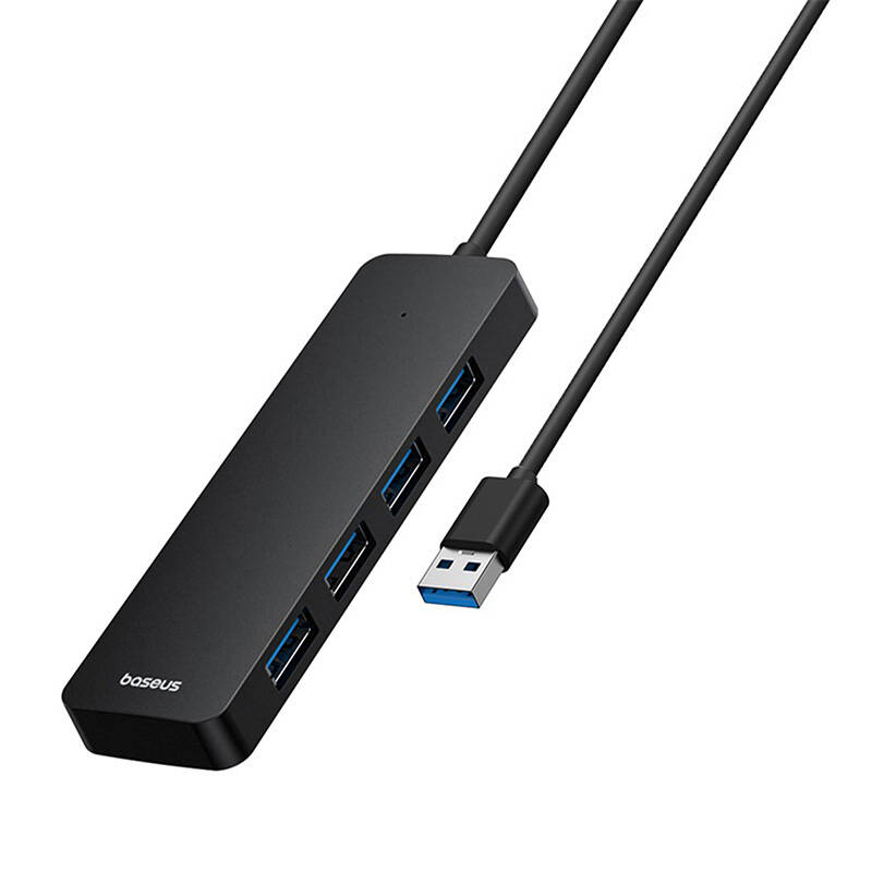 4u1 Hub Baseus UltraJoy Lite USB-A na USB 3.0 50cm (crni)