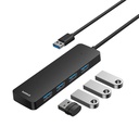 4u1 Hub Baseus UltraJoy Lite USB-A na USB 3.0 50cm (crni)