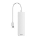 4u1 Hub Baseus UltraJoy Lite USB-A na USB 3.0 15 cm (bijeli)