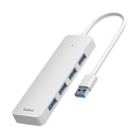 4u1 Hub Baseus UltraJoy Lite USB-A na USB 3.0 15 cm (bijeli)