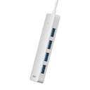 4u1 Hub Baseus UltraJoy Lite USB-A na USB 3.0 15 cm (bijeli)