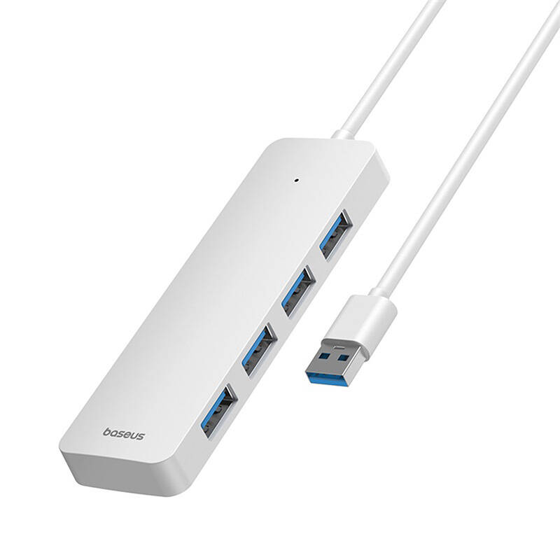 4u1 Hub Baseus UltraJoy Lite USB-A na USB 3.0 1m (bijeli)