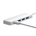 4u1 Hub Baseus UltraJoy Lite USB-A na USB 3.0 1m (bijeli)