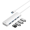 4u1 Hub Baseus UltraJoy Lite USB-A na USB 3.0 1m (bijeli)