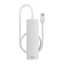 4u1 Hub Baseus UltraJoy Lite USB-A na USB 3.0 50 cm (bijeli)